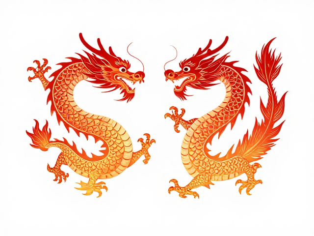 龙凤呈祥羽色渐变质感,打造沉稳大气高端视觉设计
