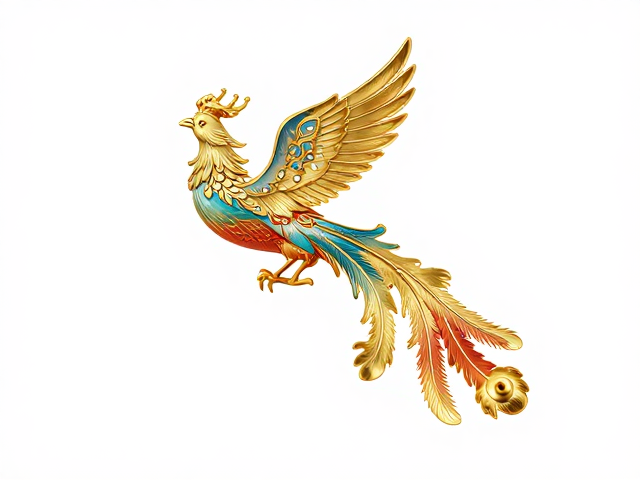 羽色渐变金银錾刻凤凰,国风珠宝设计灵感与工艺解析