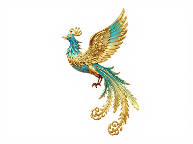 羽色渐变金银錾刻凤凰,国风珠宝设计灵感与工艺解析