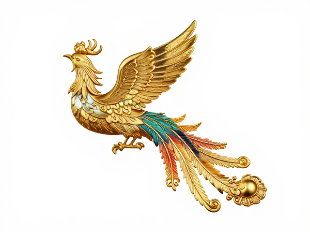 羽色渐变金银錾刻凤凰,国风珠宝设计灵感与工艺解析