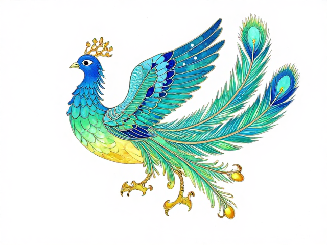 羽色渐变质感与点翠技法，凤凰纹样手绘进阶指南