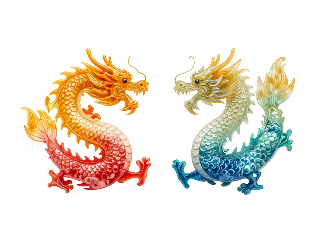 羽色渐变龙凤呈祥，鱼鳔胶与现代树脂工艺对比，揭秘非遗传承