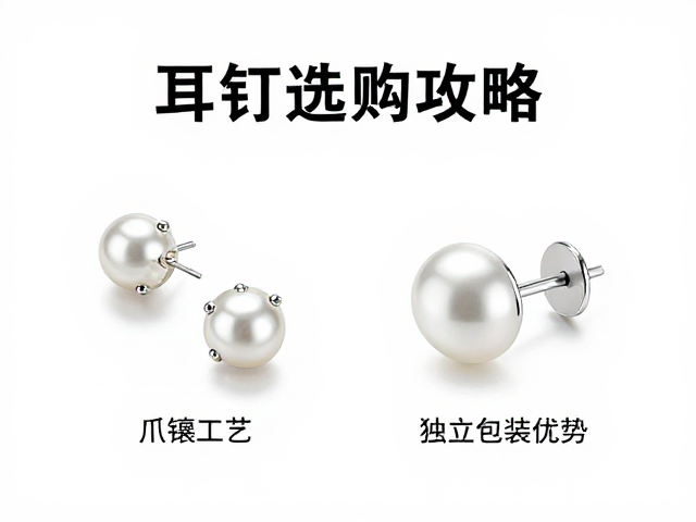 耳钉选购攻略,爪镶工艺优缺点及独立包装优势