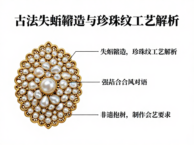 古法失蜡铸造与花丝镶嵌珍珠纹工艺解析,揭秘非遗珠宝制作全流程