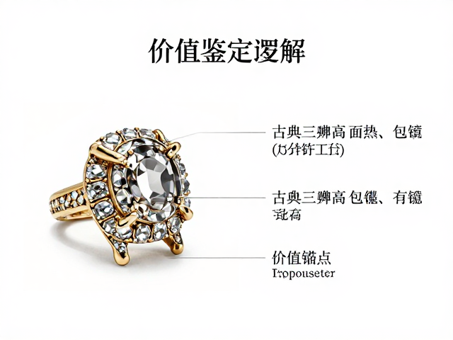 古董珠宝收藏,古典三爪镶与包镶工艺解析,揭秘高价值珠宝鉴定逻辑