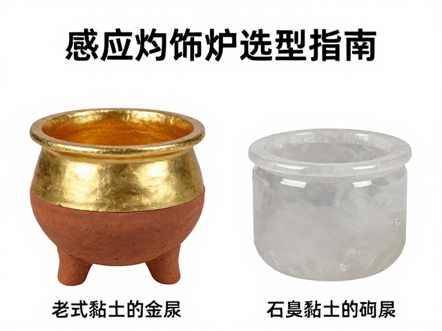 老式黏土熔金坩埚与石英坩埚对比,感应熔炼炉选型指南