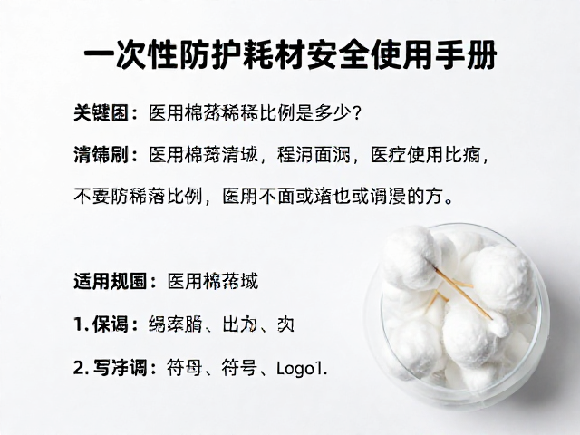 医用棉签棉球稀释比例是多少？一次性防护耗材安全使用手册