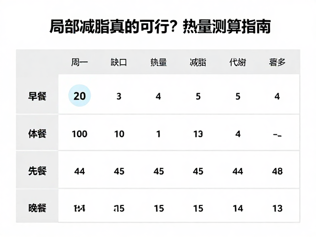 局部减脂真的可行?热量测算指南,助减脂人群精准瘦身