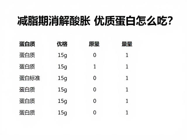 健身减脂期消解酸胀,优质蛋白怎么吃?