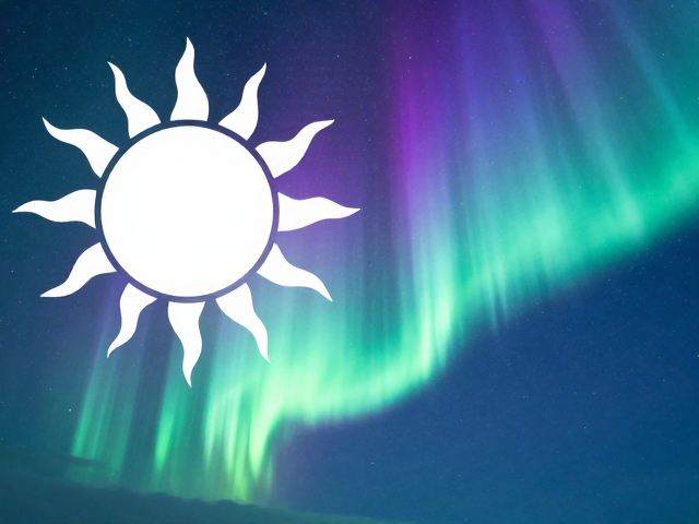 太阳与极光交织的镂空透光设计,打造梦幻光影空间