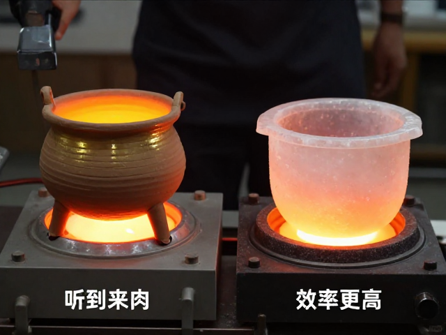 老式黏土熔金坩埚与感应熔炼炉、石英坩埚对比,哪种熔炼效率更高?