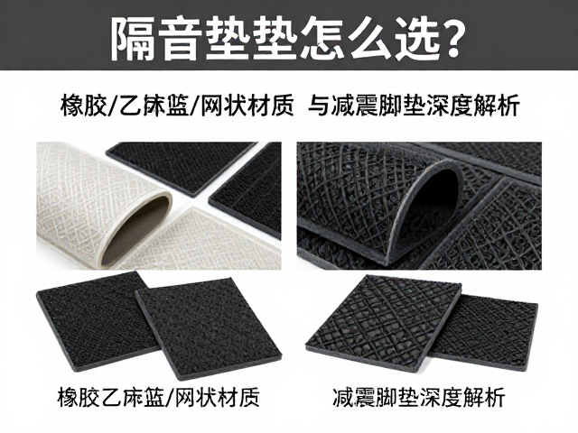 隔音垫怎么选?橡胶/乙烯基/网状材质与减震脚垫深度解析