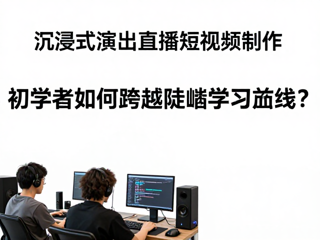 沉浸式演出直播短视频制作,初学者如何跨越陡峭学习曲线?