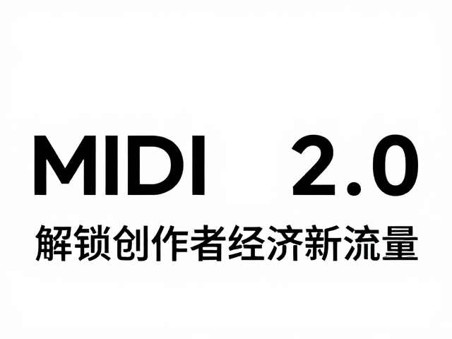 MIDI 2.0标准助力沉浸式演出,解锁创作者经济新流量