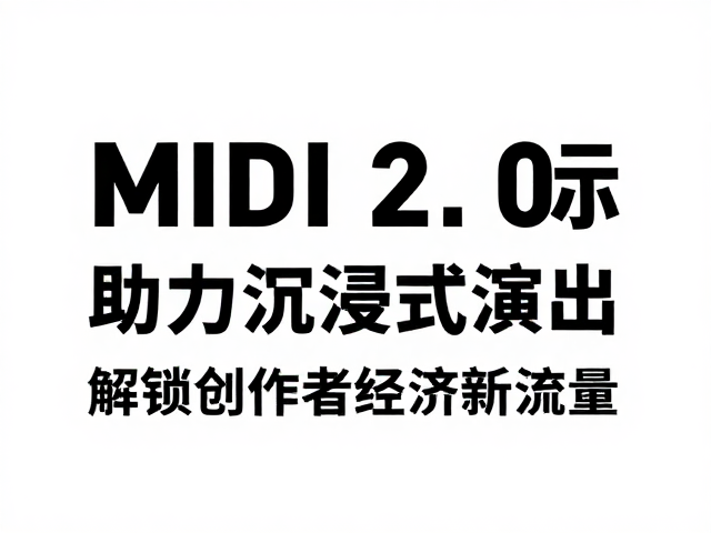 MIDI 2.0标准助力沉浸式演出,解锁创作者经济新流量