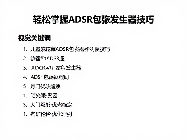 儿童家庭编曲指南,轻松掌握ADSR包络发生器技巧