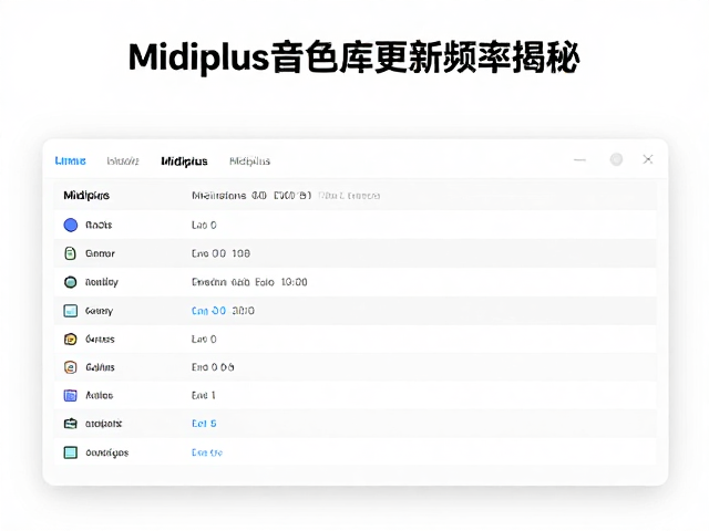 Midiplus音色库更新频率揭秘,屏幕显示信息怎么看?