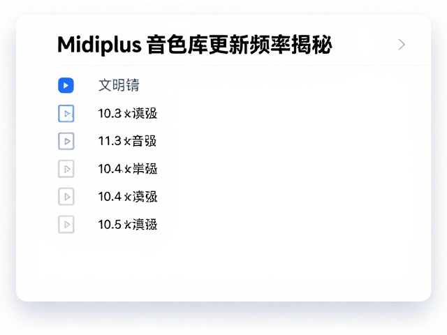 Midiplus音色库更新频率揭秘,屏幕显示信息怎么看?