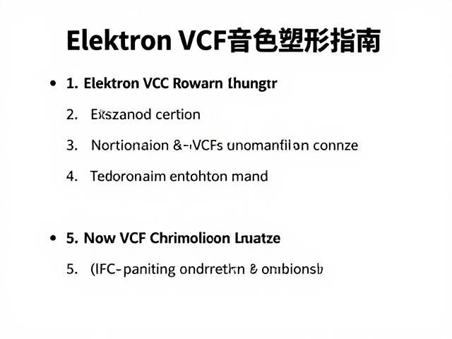 Elektron VCF音色塑形指南,音乐教育中的合成器核心逻辑与实践