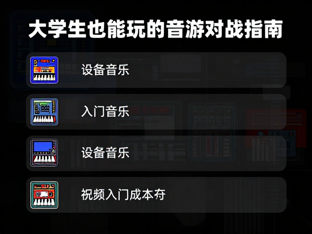 复古合成器音乐游戏,大学生也能玩的音游对战指南