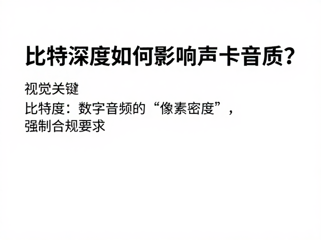 大学生音乐爱好者必看,比特深度如何影响声卡音质?