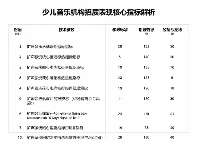 少儿音乐机构招投标,技术参数与音质表现核心指标解析