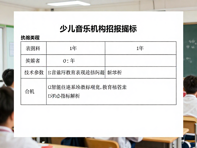 少儿音乐机构招投标,技术参数与音质表现核心指标解析