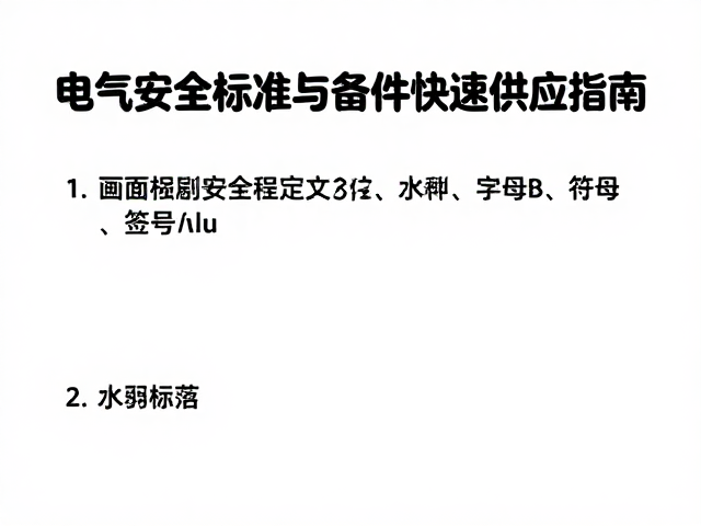 少儿音乐培训机构电气安全标准与备件快速供应指南