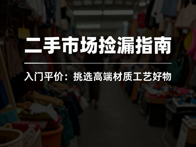 二手市场捡漏指南,入门平价用户如何挑选高端材质工艺好物