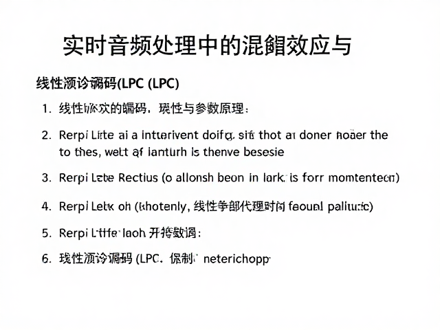 实时音频处理中的混叠效应与线性预测编码(LPC)优化策略
