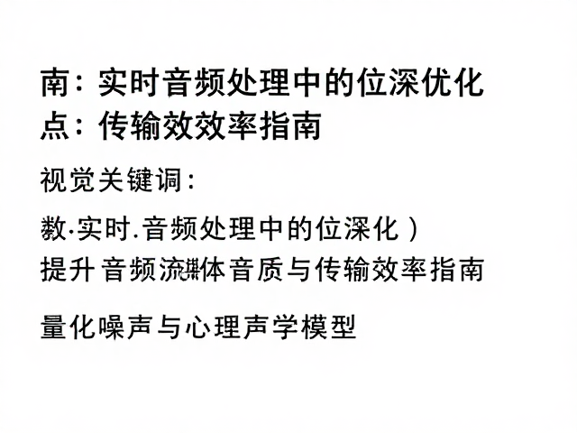 实时音频处理中的位深优化,提升音频流媒体音质与传输效率指南