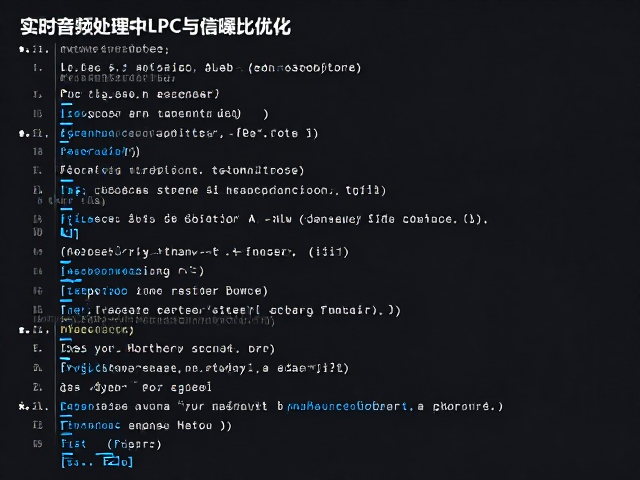 实时音频处理中LPC与信噪比优化,提升语音清晰度的核心策略