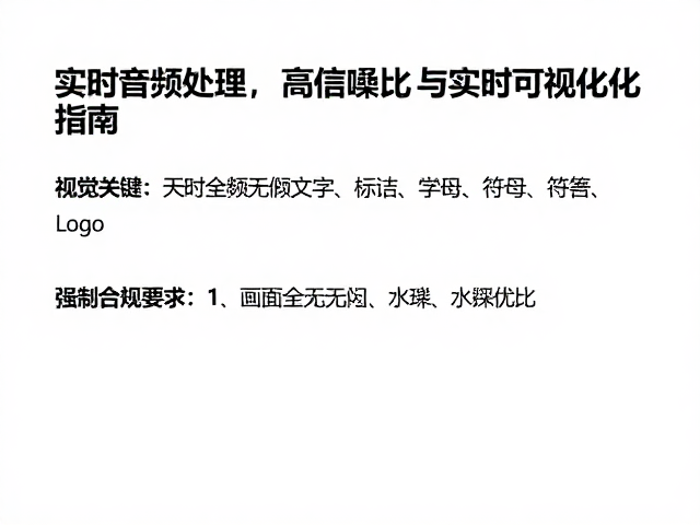 实时音频处理,高信噪比与实时可视化优化指南