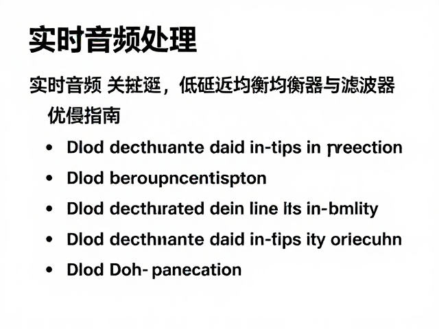 实时音频处理,低延迟均衡器与滤波器优化指南