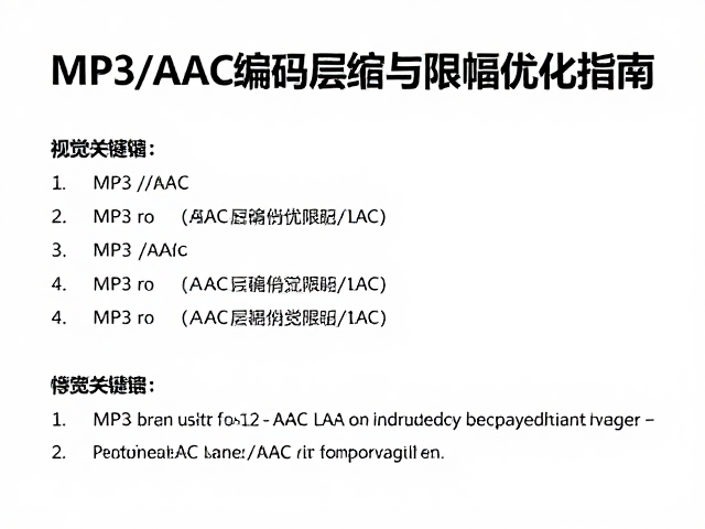 实时音频处理,MP3/AAC编码压缩与限幅优化指南