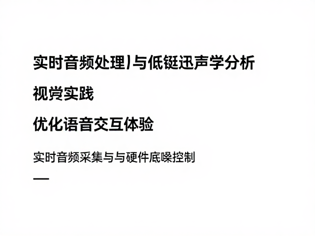 实时音频处理与低延迟声学分析,优化语音交互体验的最佳实践