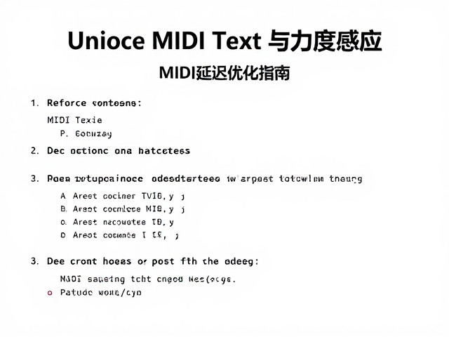 Unicode MIDI Text与力度感应、MIDI延迟优化指南