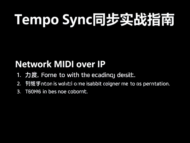 力度感应与Network MIDI over IP,Tempo Sync同步实战指南