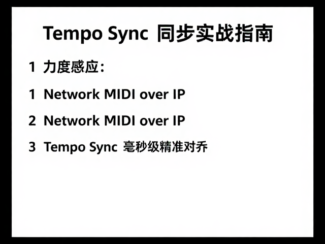 力度感应与Network MIDI over IP,Tempo Sync同步实战指南