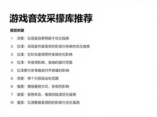 游戏音效采样库推荐,位深度对音质的影响与优化指南