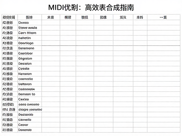 模块化合成与MIDI协议,高效表格合成指南