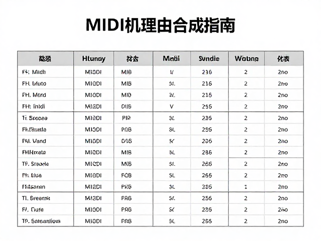模块化合成与MIDI协议,高效表格合成指南