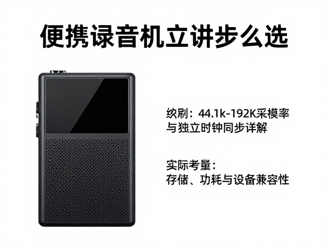 便携录音机怎么选?44.1k-192k采样率与独立时钟同步详解