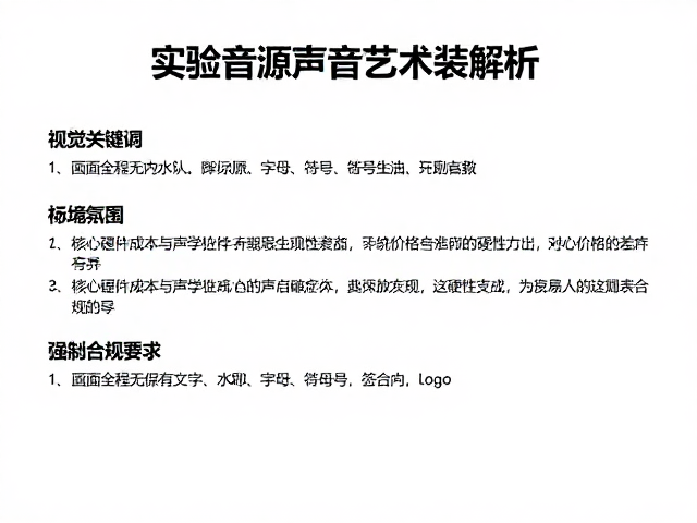 实验音源与声音艺术装置定制,系统价格差异大解析