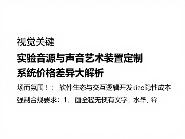 实验音源与声音艺术装置定制,系统价格差异大解析