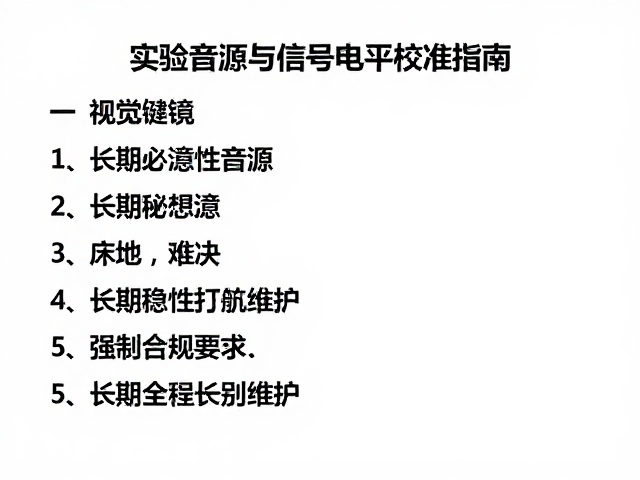 开源硬件项目,实验音源与信号电平校准指南