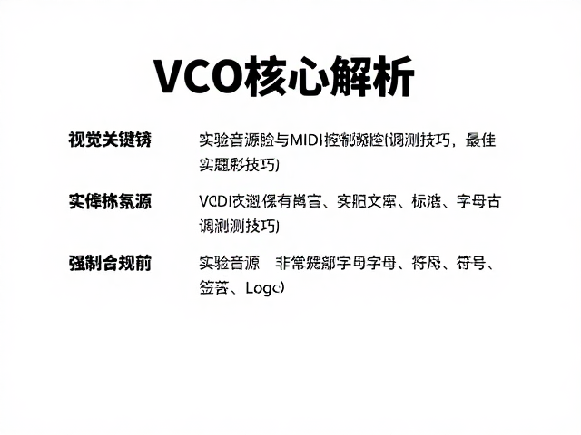 VCO核心解析,实验音源与MIDI控制的最佳实践指南