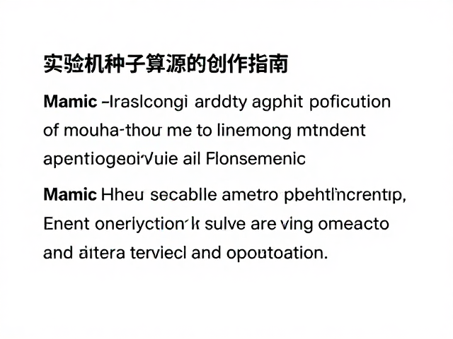 实验音源生成,基于数字精确计算与随机种子算法的AI音乐创作指南