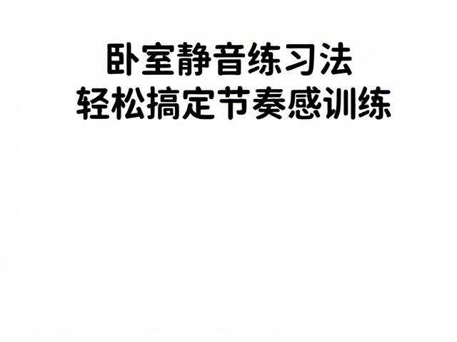 儿童音乐启蒙,卧室静音练习法,轻松搞定节奏感训练