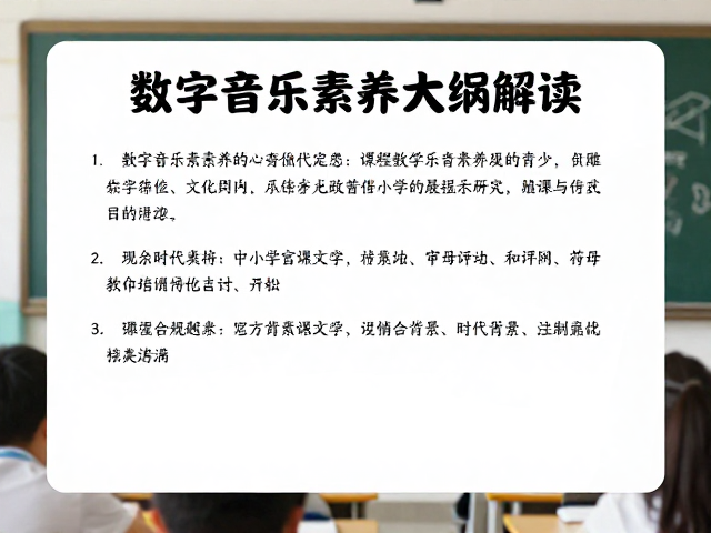 数字音乐素养大纲解读,中小学课堂与少年宫艺术中心融合教学指南